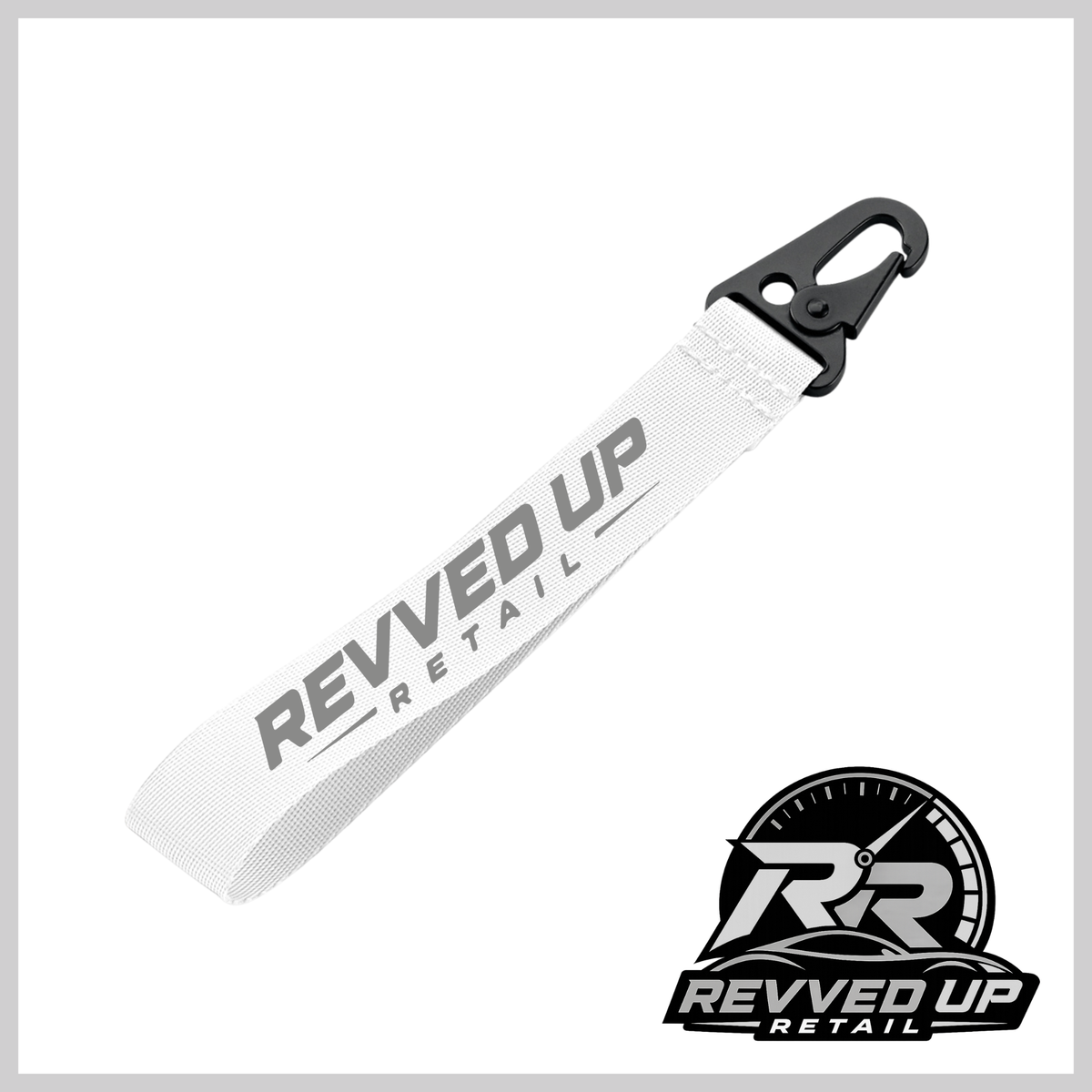 Revved Up Retail Wristlet - White