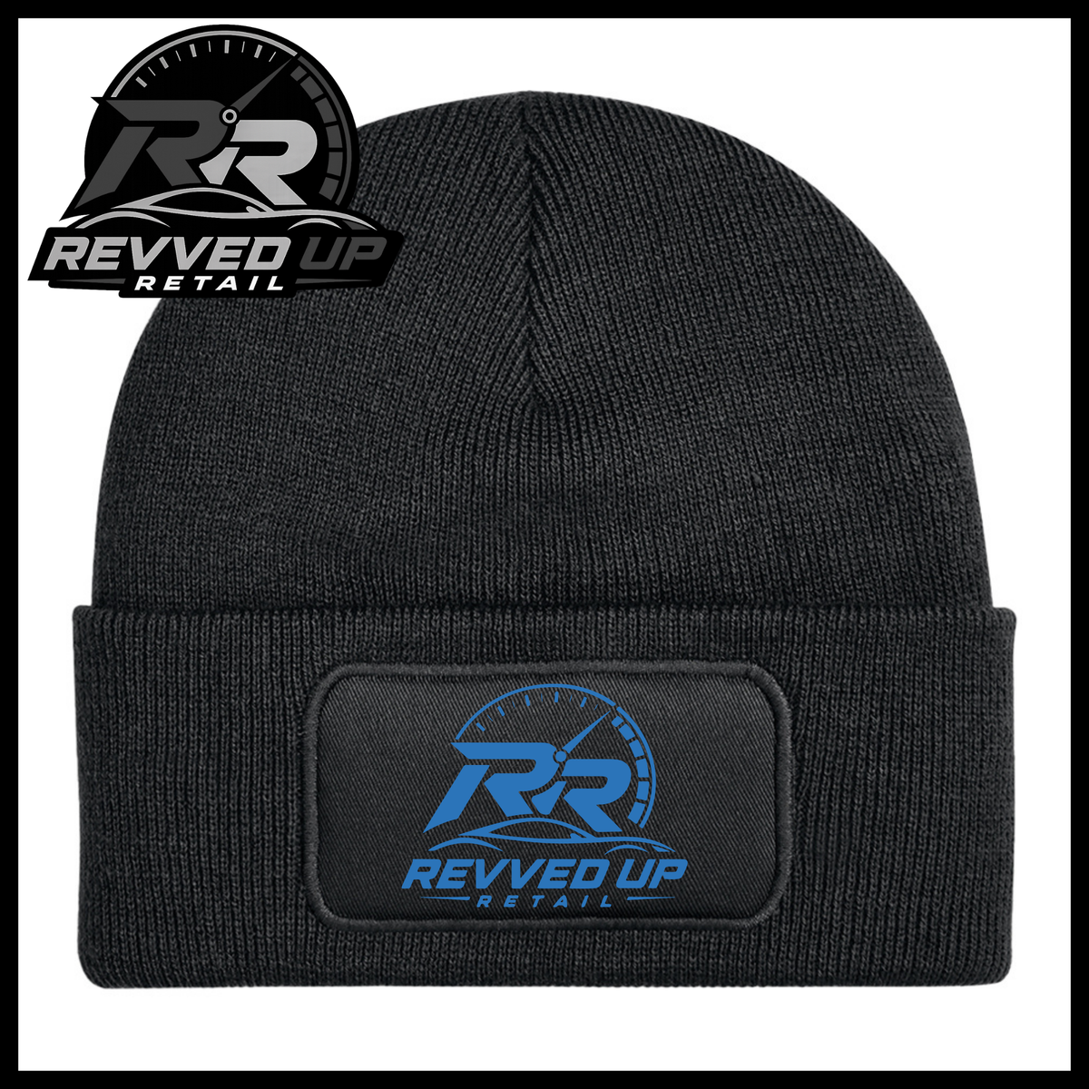 Revved Up Retail Full Logo Beanie Hat - Black