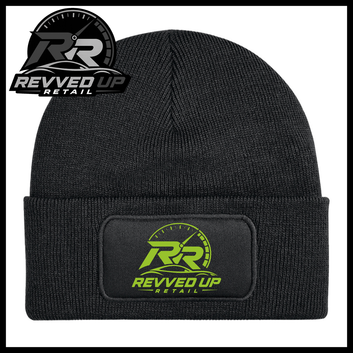 Revved Up Retail Full Logo Beanie Hat - Black