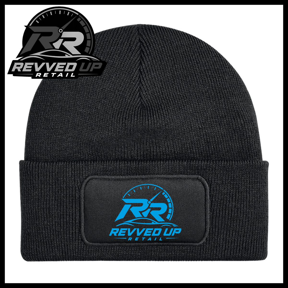 Revved Up Retail Full Logo Beanie Hat - Black