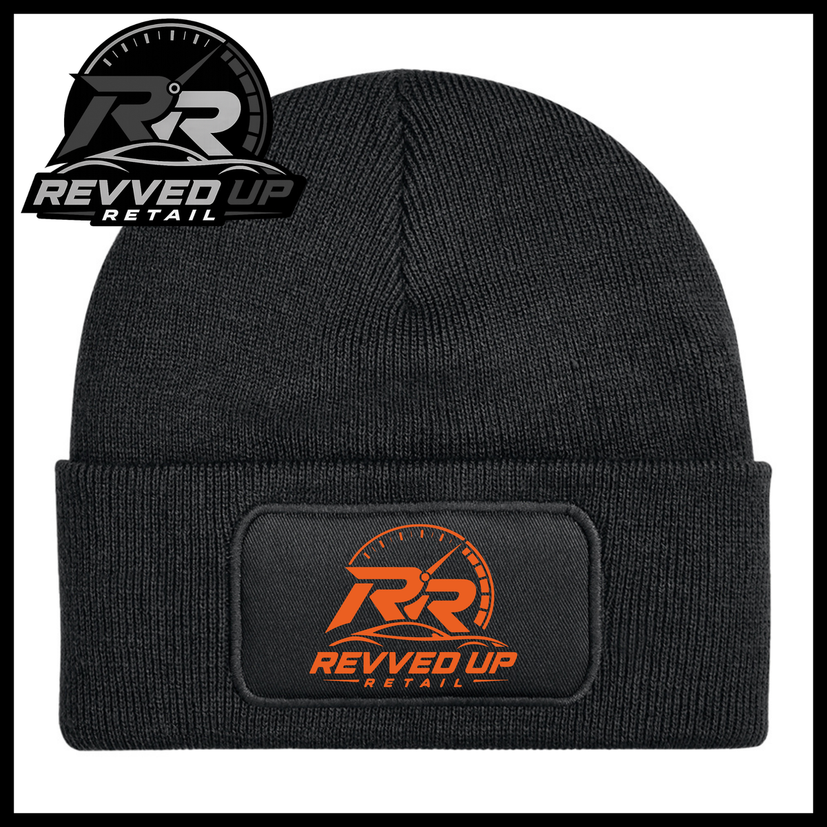 Revved Up Retail Full Logo Beanie Hat - Black