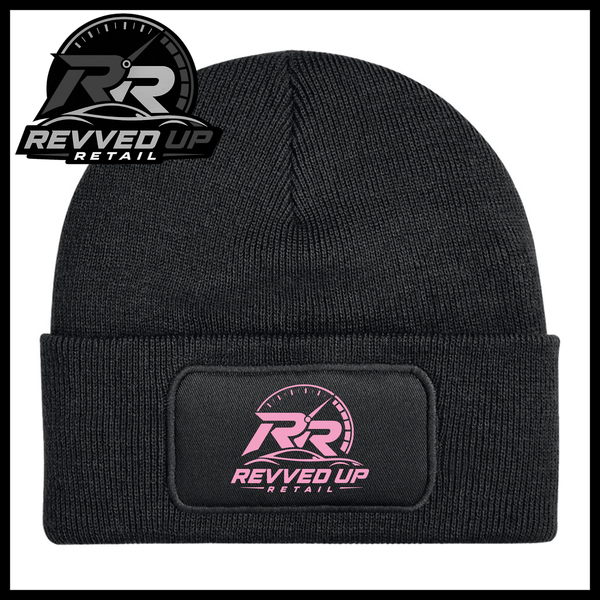 Revved Up Retail Full Logo Beanie Hat - Black