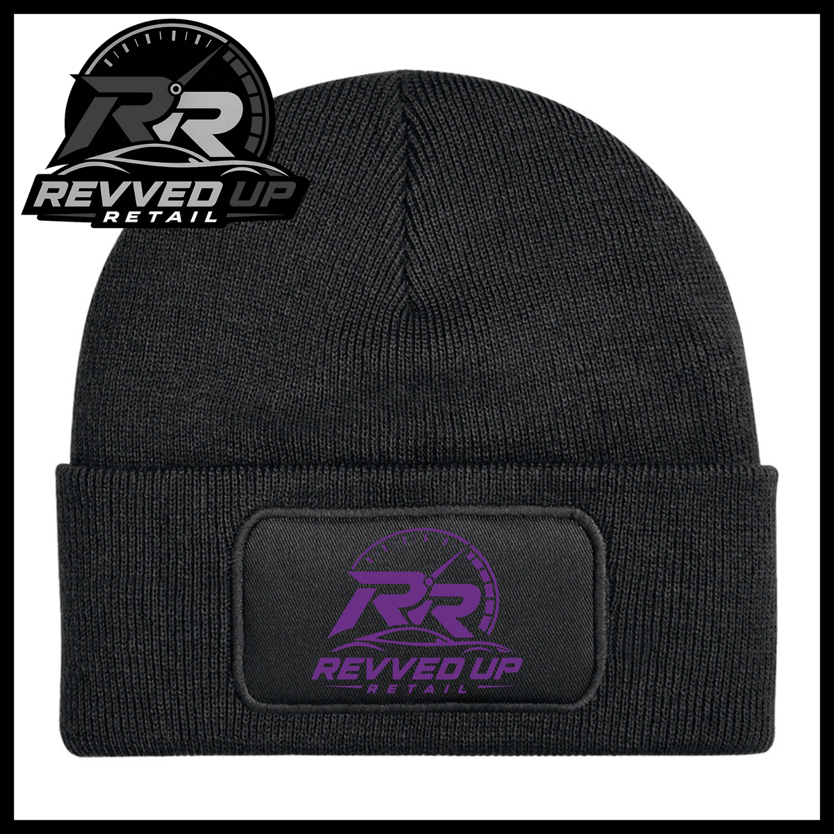 Revved Up Retail Full Logo Beanie Hat - Black