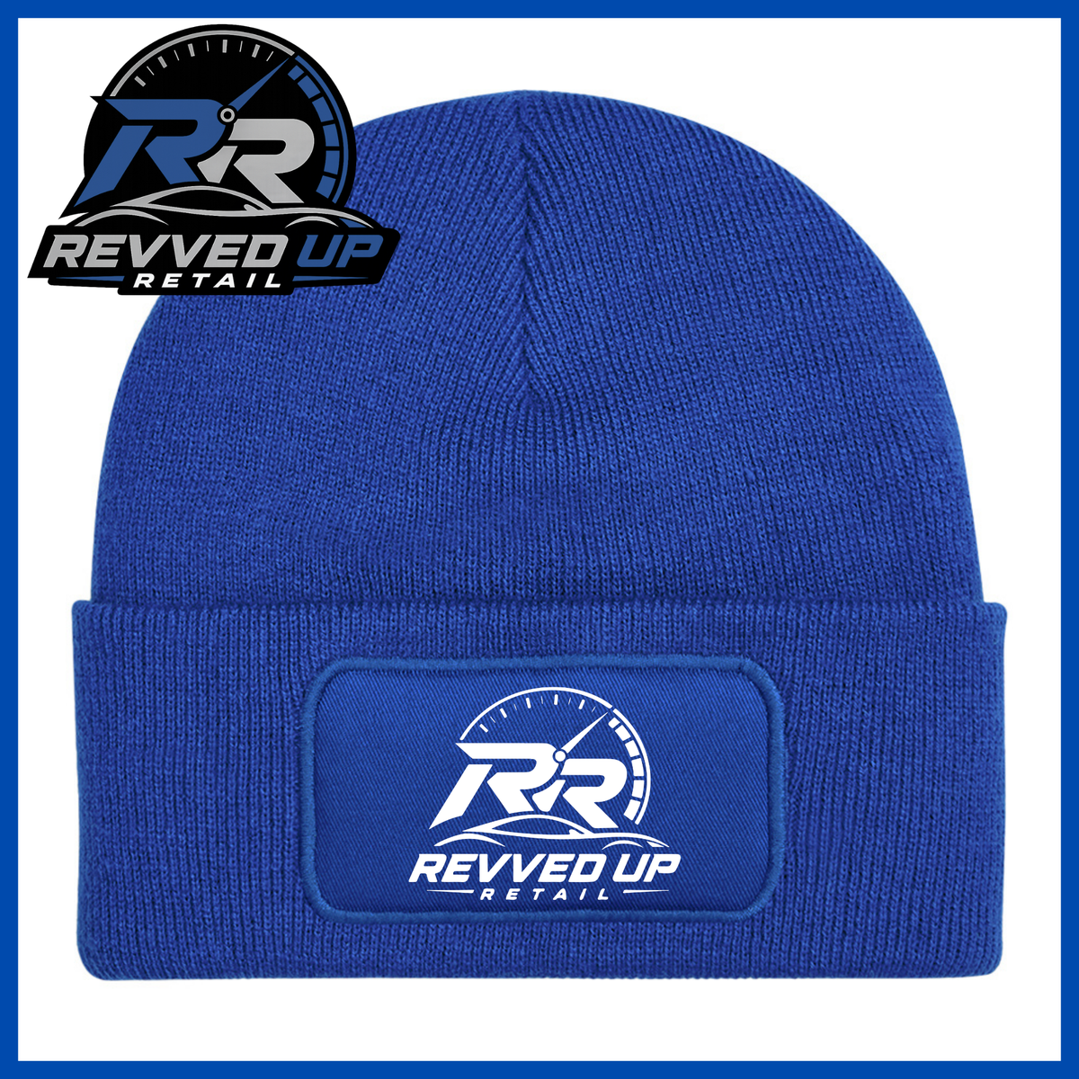 Revved Up Retail Full Logo Beanie Hat - Royal Blue