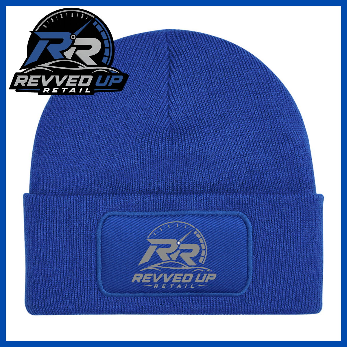 Revved Up Retail Full Logo Beanie Hat - Royal Blue