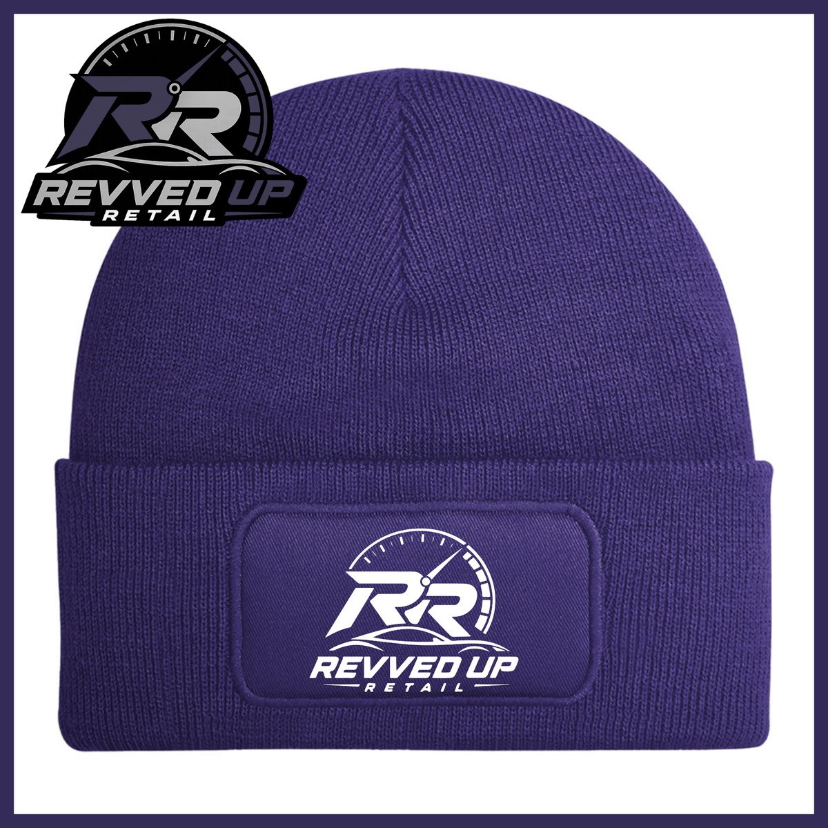 Revved Up Retail Full Logo Beanie Hat - Purple