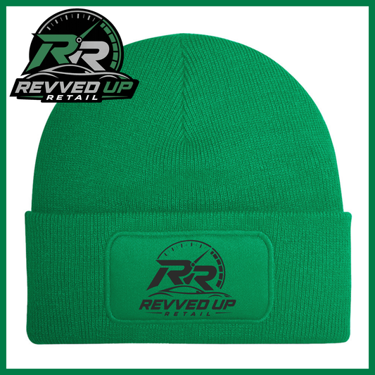 Revved Up Retail Full Logo Beanie Hat - Kelly Green