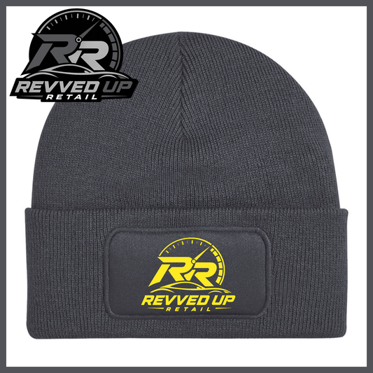 Revved Up Retail Full Logo Beanie Hat - Grey