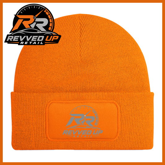 Revved Up Retail Full Logo Beanie Hat - Orange