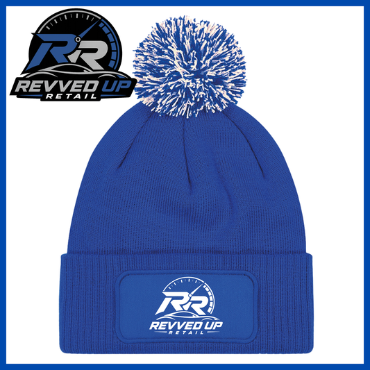 Revved Up Retail Full Logo Pom Pom Hat - Royal Blue