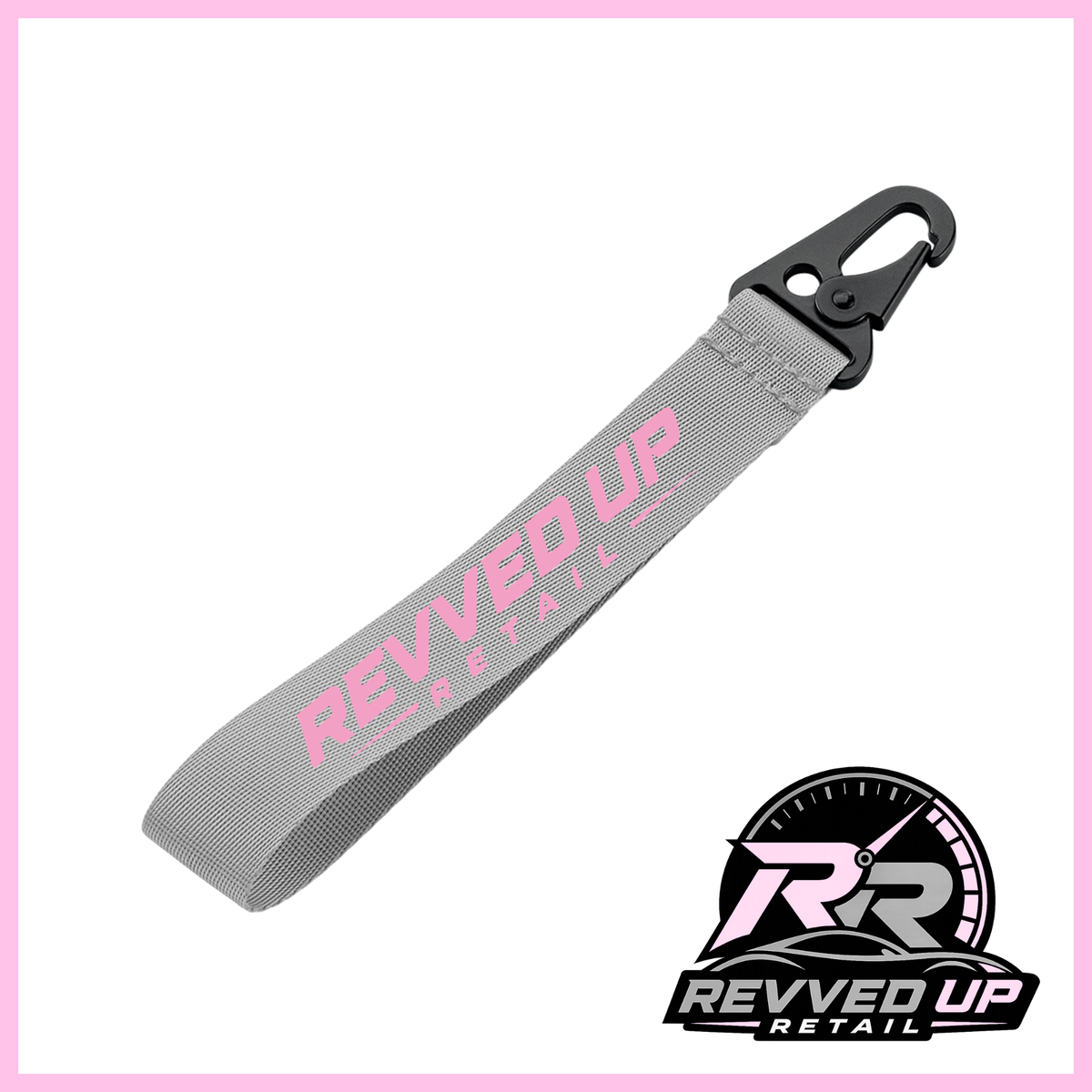 Revved Up Retail Wristlet - Grey