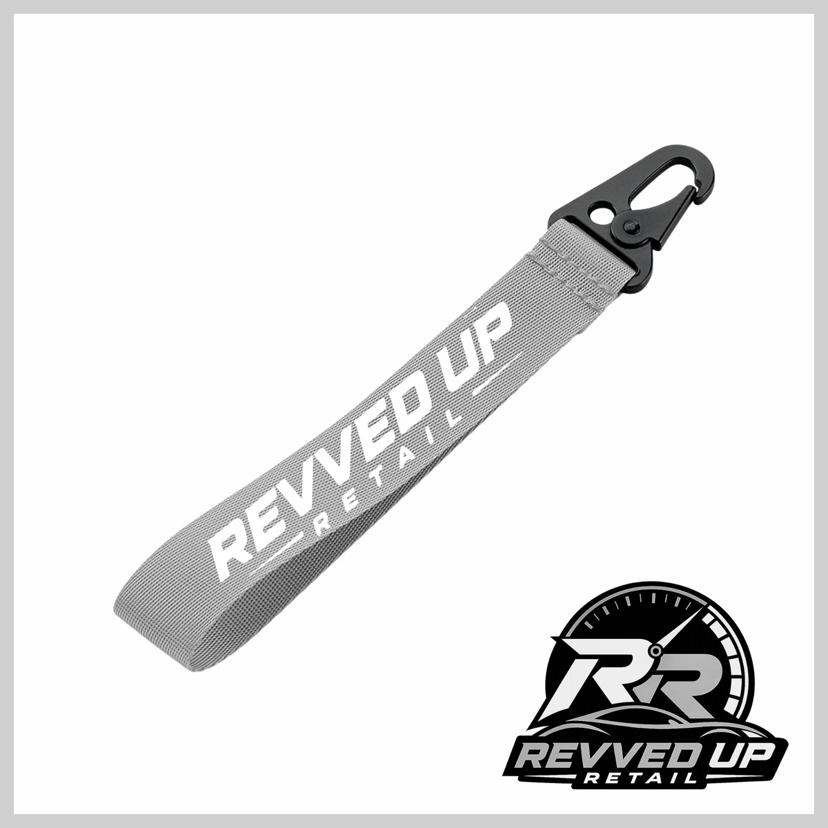Revved Up Retail Wristlet - Grey