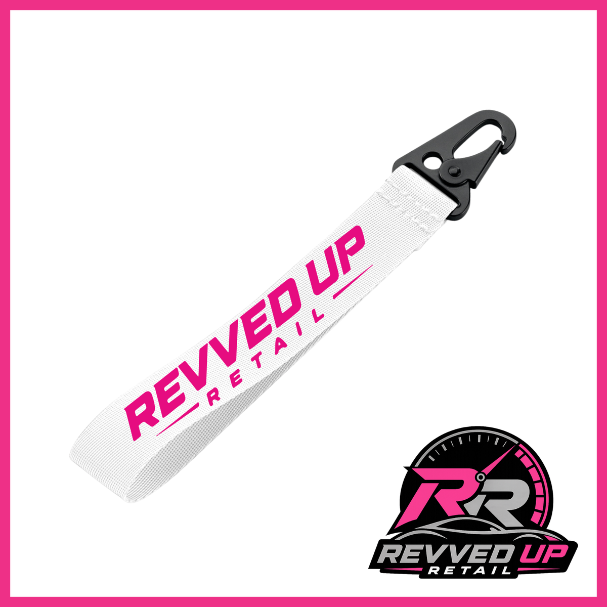 Revved Up Retail Wristlet - White