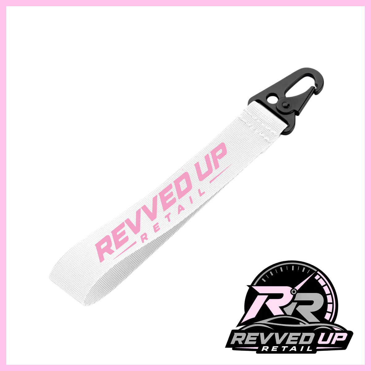 Revved Up Retail Wristlet - White